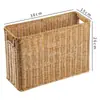 Cesta de almacenamiento de mimbre sintético ropa sucia juguetes bocadillos artículos varios cesta de almacenamiento tejida en bambú hogar sala de estar mueble de TV escritorio completo