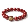 Venta al por mayor Dropshipping Pulsera Flor Fantasma de la Montaña Cinábrio Joyería Taoísta Pulsera Roja de una Sola Vuelta con Cuentas Redondas Oferta