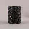 Tubo de Almacenamiento para Brochas de Maquillaje Redondo Cuero PU Lentejuelas Barril Portalápices a Prueba de Polvo Portátil Caja de Almacenamiento de Alto Valor Herramientas de Maquillaje