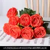 Flores Artificiales en Tema de Color Naranja y Naranja para Decoración de Boda, Arreglos de Pasillo, Arreglos Florales, Flores Falsas y Decoraciones de Piso