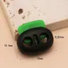 Fivela de plástico colorida tipo focinho de porco, fivela de mola de furo duplo, cordão elástico para jaquetas e calças casuais, fivela de aperto, fivela ajustável antiderrapante