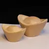 Madera de Durazno Lingote Talla en Madera Adornos Pequeños Artesanías de Madera Guangjin Accesorios para Celebración de Cumpleaños Artículos de Mano Venta al por Mayor