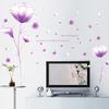 Flor de fantasía magnolia morada dormitorio romántico sala de estar pegatinas de protección ambiental PVC autoadhesivas impermeables removibles pegatinas de pared