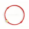 Pulsera de Oro Puro 999 con Cuentas de la Suerte, Hilo Rojo para el Año de Nacimiento, Mes Completo del Bebé, Adulto, Ceremonia de Apertura, Joyería de Oro, Regalo Casual