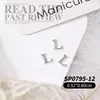 Joyería de Arte para Uñas de 26 Letras Aleación de Oro y Plata Diamante 3D para Arte de Uñas Accesorios de Decoración para Uñas DIY