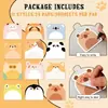 Conjunto de Notas Adesivas Coleção de Animais Fofos, Notas Adesivas Cartoon para Estudantes Estilo Ins, Bloco de Notas para Mensagens Manuscritas, Notas Adesivas Reutilizáveis