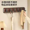 Colgador de puerta con imitación de veta de madera, no requiere taladro, gancho de fuerte carga, gancho adhesivo para baño y cocina, colgador de fila para almacenamiento en puerta
