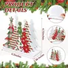 Porta-guardanapos de Natal, novo produto de Natal, porta-lenços de mesa de madeira para o Natal, porta-lenços em formato de árvore de Natal, decoração