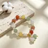 Nova pulseira de contas de vidro em forma de abóbora estilo chinês, pulseira com pingente de bambu tradicional, joias culturais e criativas de lembrança, fornecimento direto da fábrica