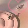 El Año del Conejo Moda Estilo Frío Todo Fósforo Transparente Estilo de Relieve de Diamante Clip para Cartílago Auricular sin Agujeros en las Orejas Pendientes para Mujeres