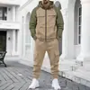 Comercio Exterior Transfronterizo Invierno Talla Grande Estilo Americano Polar Grueso Holgado Casual Deportivo para Hombre Conjunto de Ropa de Trabajo Multibolsillos para Hombre