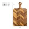 Fábrica de origem tábua de corte vertical personalizada madeira de acácia emendada padrão telômero xadrez quadrado vintage tábua de corte para casa