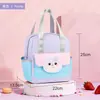 Nueva Bolsa de Almuerzo de Dibujos Animados para Estudiantes de Primaria, Bolsa Portátil de Almacenamiento para Lonchera, Bolsa de Almuerzo Aislada Divertida con Tapa abatible