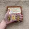 Pegatina para Teléfono de Oro Puro 999 con 2 mg de Oro, "Princesa, Por Favor Haz Dinero," Imán Creativo de Gato de la Suerte para Refrigerador Souvenir