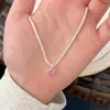 Anillo Mobius de Plata de Ley S925 Collar con Colgante de Corazón Diseño de Nicho para Mujer Lujo Accesible Cadena Inteligente para Clavícula Collar de Gama Alta