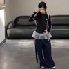 Conjunto de Primavera y Otoño para Niñas 2026 Nuevo Casual Estilo Coreano Niños Medianos a Grandes Cremallera Media Cuello Alto Conjunto Casual de Moda