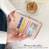 Rentable ~ Estilo Coreano Color Puro Simple Tarjetero Multifuncional Bolso para Labial Billetera de Gran Capacidad Punto Caliente del Sudeste Asiático
