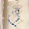 Día de San Valentín Doble Espiral Peces del Océano Carrillón de Viento Bordado Hecho a Mano Kit de Materiales DIY Decoración Colgante Creativa Regalo para Mejor Amigo