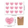 120 Pegatinas/Paquete en Stock Pegatinas Redondas para el Día de San Valentín Adecuadas para Empaques Decoración de Fiestas Pegatinas de Sellado