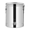 Cubo térmico de acero inoxidable transfronterizo, gran capacidad, especializado para puestos, uso comercial en comedores para servir arroz, avena y leche de soja