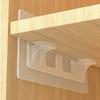 Parche de Estante Gancho de Plástico Engrosado Hebilla de Letra Transparente Multifuncional Gancho Adhesivo Fijo a la Pared Sin Perforaciones