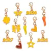 Accesorios de joyería de aleación multicolor y multiestilo, dijes colgantes de esmalte dorado KC, colgantes de flor, corazón, pentagrama y chile
