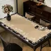 Mantel de Mesa Estilo Medieval con un Toque de Lujo Ligero y Gama Alta, Impermeable, Resistente al Aceite, Lavable, Protector Rectangular para Mesa de Comedor, Mantel para Mesa de Café