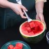 Cortador de Sandía Artifact Acero Inoxidable 304 Fruta Doble Cabeza Corte de Sandía Acero Inoxidable Industria y Comercio Tenedor de Fruta Abridor de Fruta