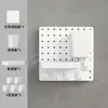 Escritorio con Panel Perforado, Escritorio Perforado sin Taladro, Estante Multifuncional para Especias, Gancho para Baño, Estante de Almacenamiento, Soporte para Cuchillos, Estante Colgante Superior