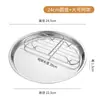 Plato Redondo de Acero Inoxidable 304 Estilo Coreano Plato Escurridor para Tempura Bocadillos Plato para Fruta Estilo Occidental Plato Multifuncional para Barbacoa con Escurridor Plato para Cena