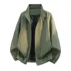 26181 Chaqueta: Comercio transfronterizo, combinación de colores dopamina, chaqueta de otoño nueva, chaqueta retro americana para exteriores y para ir al trabajo, a prueba de salpicaduras