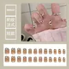 Uñas Postizas de Tamaño Completo Talla Única Parche de Uña Extraíble Cortas Simples Combinan con Todo Dulces Frescas Uñas Postizas Extraíbles