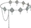 Corrente de Cintura com Diamante e Turquesa Estilo Retro Europeu Acessório para Vestido Moderno Ins Versátil Temperamento Cinto Feminino