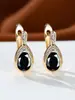 Pendientes de Diseño Elegante Más Vendidos en Aliexpress, Pendientes Lágrima de Ángel Color Oro Champagne, Pendientes de Moda y Versátiles