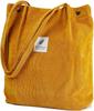 2025 Nueva Bolso de Hombro de Pana para Mujer Estudiante Coreana Bolso de Lona Gran Capacidad Literario Simple Versátil Bolsa de Compras