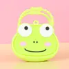 Bolsa de monedas con cremallera de silicona de dibujos animados Llavero de mano Color macarrón Mini bolsa de monedas Bolsa de almacenamiento para niños Regalo