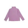 Camiseta básica para niña 2026 otoño nuevo versátil infantil color liso manga larga camiseta para niña cuello medio alto top interior