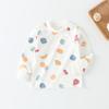 Roupa íntima de bebê peça única Top 0-1 ano de idade bebê roupas de outono meninos camiseta infantil manga longa camisa de baixo algodão puro roupas de outono para meninas