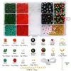 Set Navideño Caja de Regalo Transfronteriza Cuentas de Vidrio Cuentas de Arroz Paquete de Materiales para Herramientas Juego de Accesorios para Pulseras Hechas a Mano