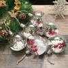Navidad transfronteriza Nuevo 8CM planta de simulación decoración navideña creativo transparente LED alambre de cobre luminoso bola de Navidad
