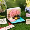 Presentes Culturais Criativos Populares Transfronteiriços, Arranjos de Flores, Calendário Escultura em Papel de Casa na Árvore, Enfeites de Mesa, Bloco de Notas Estéreo 3D