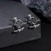 Aretes Espirales de Acero Inoxidable con Ángel del Amor para Hombres, Aretes de Diseño Creativo de Nicho para Mujeres, Joyería de Moda y Versátil al por Mayor