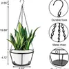 Cesta de Flores Pendente de Ferro Transfronteiriça, Suporte Pendente para Plantas Verdes, Vaso Pendurado de Parede, Suporte de Vaso de Flores Pendente para Interior, Suporte Pendente para Orquídeas