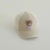 Boné de Baseball Personalizado Infantil Novo Ursinho Fofo Proteção Solar Meio Tela Versátil para Jardim de Infância Boné de Baseball para Meninas Comércio Exterior