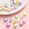 Cuentas DIY Acrílicas Perladas de Cinco Estrellas de Cuatro Vías para Hacer Cuentas de Hilo, Cuentas Sueltas, Tejer Pulseras, Collares y Materiales de Joyería para el Festival Qixi
