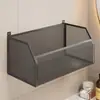 Estante de baño, cesta de almacenamiento para secador de pelo y rizador montada en la pared, cesta colgante de almacenamiento multifuncional para el baño