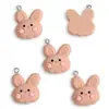 Colgante de Conejo Zanahoria de Resina Lindo de Dibujos Animados Accesorios de Joyería DIY Colgante para Pulsera Llavero W495