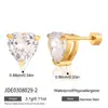 Brincos femininos estilo europeu e americano Wanxing aço inoxidável banhado a ouro 18k zircônia conjunto de brincos de luxo leve de alta qualidade atacado transfronteiriço