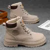 Botas Ruibarbo 2025 Outono e Inverno Tamanho Grande Botas Masculinas Roupa de Trabalho Impermeável Antiderrapante Sapatos de Caminhada Sapatos Casuais de Proteção do Trabalho