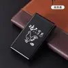 Estuche Delgado para Cigarrillos para 20 Cigarrillos, Ultra-Delgado Portátil para Hombre, Automático Pop-Up, Resistente a la Humedad, Aleación de Aluminio Grabada, Estuche de Cigarrillos de Gama Alta